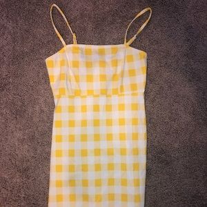 Yellow Plaid Dress
